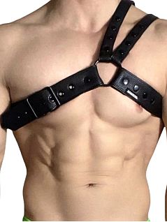 Портупея через плечо на ремне черного цвета JOCKMAIL RTJM991-2